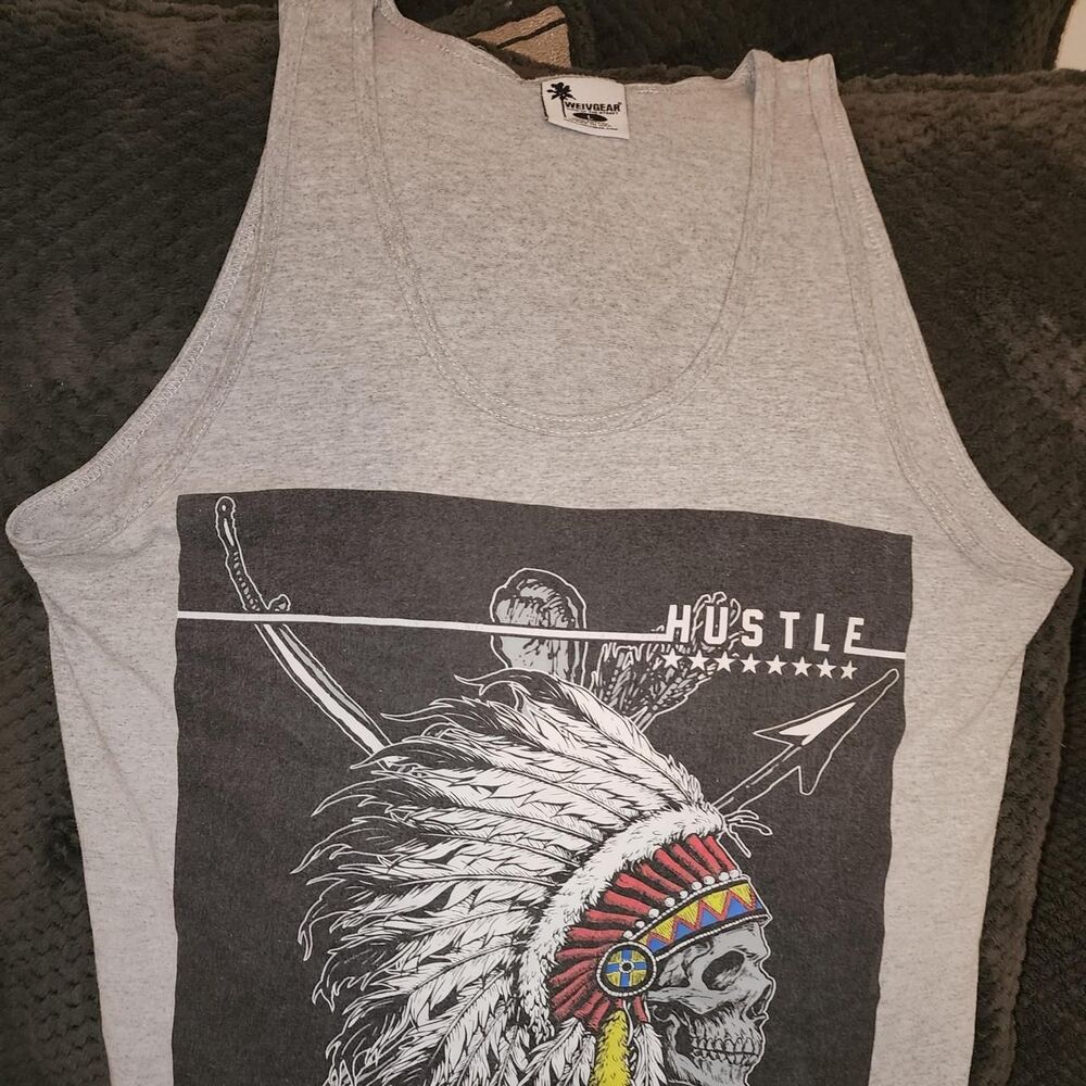 Hustler-apparel Men's Grey Vest